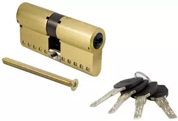 tesa TK-100 Sicherheitszylinder 30x40 Nickel, Langnase, Doppelkupplung (TK153040N)