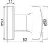 Marchesi Türknopf Flachform auf Rosette ø50, Edelstahl (4101.42A.207.0)