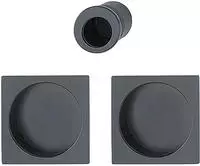 HOPPE Schiebet&uuml;rmuschel-Set 4921 ohne Schloss BL - schwarz matt