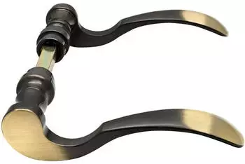 Marchesi L&ouml;ffelform Dr&uuml;ckerpaar Vierkantstift Messing patiniert (1533.140.006.0)