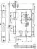 BMH Einstemmschloss 1015 PZW/2 PZ links DM 32/65 Edelstahl Stulp 24mm (1015.000005)