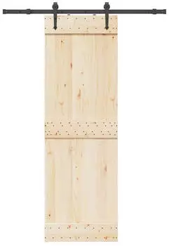 vidaXL Schiebet&uuml;rbeschlag-Set 152,5cm Stahl Schwarz (4009704)