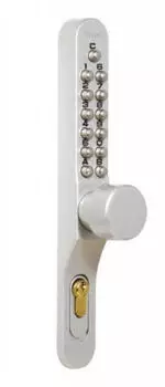 LOKOD Keylex Profil Schmales Mechanisches Codeschloss mit Garnitur und Knauf (22773)