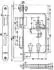 BMH Einstemmschloss 1015 PZW/2 PZ links DM 32/65, Edelstahl Stulp 20 (1015.000001)