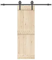 vidaXL Schiebet&uuml;rbeschlag-Set 200 cm Stahl Schwarz