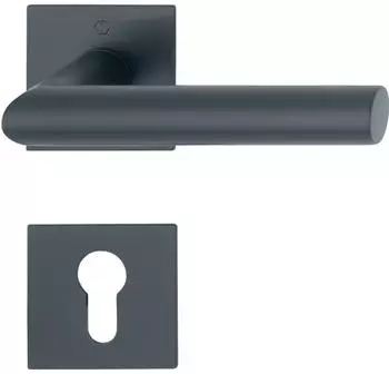 Hoppe Amsterdam T&uuml;rdr&uuml;cker-Rosettengarnitur Schnellstift PZ schwarz matt (E1400Z/848N/848NS)