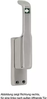 FUHR T&uuml;rtreibriegel aufliegend, schwer, links, Hub 23mm, silber eloxiert (TP980LE)