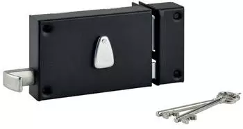 Thirard Aufschraubschloss Horizontal 6 Zuhaltungen Rechts, Schwarz Granit, 140x88mm (32010)