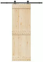 vidaXL Schiebet&uuml;rbeschlag-Set 152,5 cm Stahl Schwarz