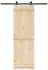 vidaXL Schiebetürbeschlag-Set 152,5cm Stahl Schwarz (4009708)