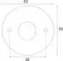 Halcö Rosette rund WC Ø53mm verzinkt schwarz passiviert (0105.093.00.0.01.P)