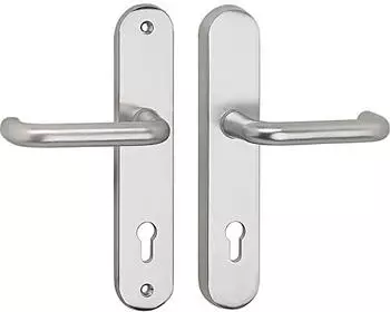 Marchesi Garda SH-Dr&uuml;ckergarnitur Langschild PZ88 Aluminium silber eloxiert RC2 (1635.17A.301.S)