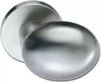 T&uuml;rknopf 23 0804 - auf Rosette, &oslash; 48 mm fest, silber eloxiert, mit Gewinde