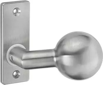 AMF Knopfkurzschild 438 gekr&ouml;pft, fest, 87x32x6mm, Knopf &oslash;55mm, Edelstahl (17269)