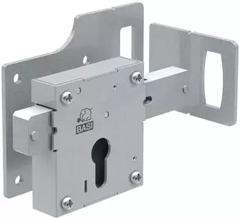 Basi ATS 80 Aufschraub-Torschloss f&uuml;r Metalltore, PZ-Lochung, DIN R/L (ATS 80)