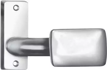 AMF T&uuml;rknopf 485 Leichtmetall, naturfarbig, gekr&ouml;pft kantig, fest, 65x44mm (15743)