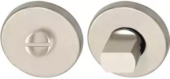 Marchesi WC-Rosette &oslash;52mm, H:10mm, Schlitzkopf und Drehknopf, Edelstahl matt (2067.38W.207.0)