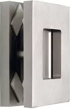 Marchesi Schiebet&uuml;rmuschelpaar 6405 f&uuml;r Glas, eckig, 8-10mm, Edelstahl (4073 EDELSTAHL)