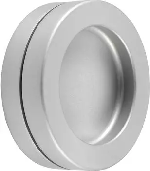 KWS Schiebet&uuml;rmuschelpaar selbstklebend, &Oslash; 65mm, Aluminium Edelstahl-Effekt (525335)