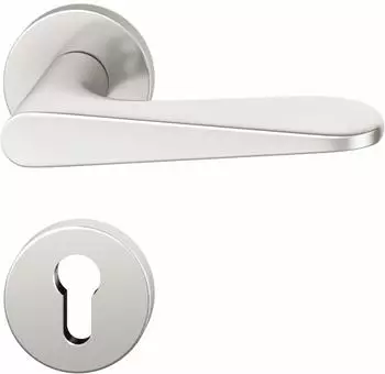 FSB Dr&uuml;ckergarnitur 12 1144 ASL auf Rosette PZ, silber eloxiert