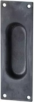 Halc&ouml; Schiebet&uuml;rmuschel 40x120mm gerade, Schwarzstahl (0217.006.00.0.17)