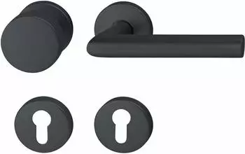 Marchesi FH-Wechselgarnitur Gehrung auf Rosette PZ, schwarz (1420A-4101-2082S-2087-9005 RX)