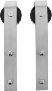 Intersteel Laufrollen-Set (2-teilig) Schiebetürsystem Basic, Edelstahl gebürstet (0035.450101)