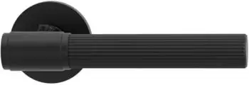 GRIFFWERK VAYA 136 ARIS Türgriffgarnitur Fast2Fix, graphitschwarz, smart2lock DIN R
