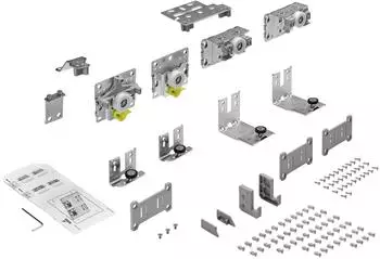 Hettich TopLine L Faltt&uuml;r-Laufteilset rechts, max. 50kg, verzinkt (9242712)