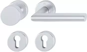 Hoppe Stockholm Wechselgarnitur auf Rosette, Aluminium Silber eloxiert (2811464)