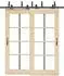 vidaXL Schiebetürbeschlag-Set 200cm Stahl Schwarz (3295730)
