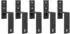 vidaXL Schiebetürbeschlag-Set 200cm Stahl Schwarz (3295730)