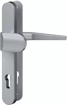 Basi ES0 Vollmaterial-Schutzbeschlag Schmalrahmenschild rund, Alu IROX, PZ, 92/8mm (7903-0607)