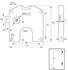 Sotech Münzpfandschloss 110x125x18mm links schließend für 1€-Münzen