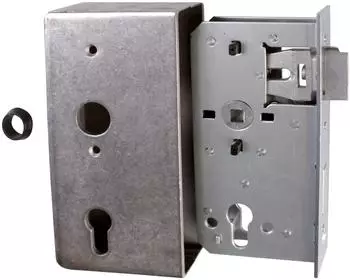 Alberts Schlosskasten mit verzinktem Schloss, Stahl, Dornma&szlig; 55mm (413453)