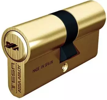 tesa Europrofilzylinder T60 35x35mm messingfarben, lange Mitnehmernocke (T6553535L)