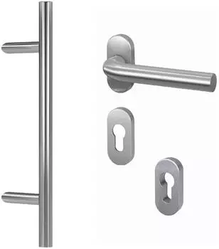 Basi Sto&szlig;griff-Komplettset Stangenform Edelstahl 400mm (7000-SGS3)