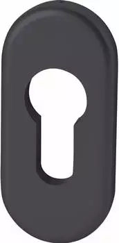 FSB Profilzylinder-Rosette PZ oval, verdeckt geschraubt, Aluminium schwarz matt (0 17 1757 00010 0810)