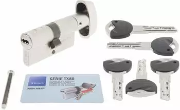 tesa TX80 Zylinder 30Bx30mm, 5 Schl&uuml;ssel (TX8B3030N)