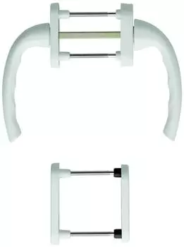 Hoppe T&ocirc;ky&ocirc; Fenstert&uuml;r-Griffgarnitur 0710RH/66N/U26/0710 PZ TS 68-73mm F9016 (1805142)