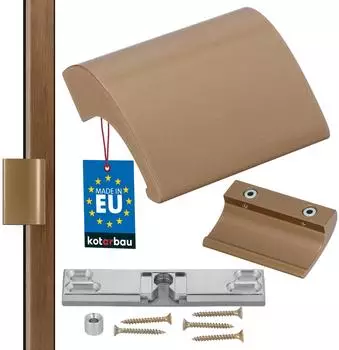 Kotarbau De Luxe Balkont&uuml;rgriff Aluminium, Bronze eloxiert, mit Schnapper (F4)