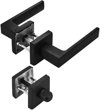 Sotech CUBE T&uuml;rdr&uuml;ckergarnitur Aluminium schwarz, WC