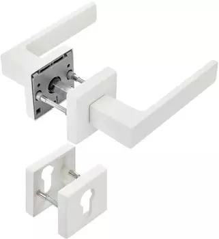 Sotech CUBE T&uuml;rdr&uuml;ckergarnitur wei&szlig;, Rosette, Profilzylinder