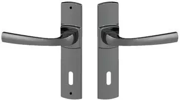 Vachette Muze T&uuml;rgriff-Set, kleine Platte, 165mm, Diamant Schwarz, Schl&uuml;ssel L (86504)