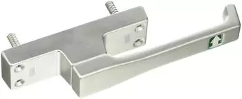 FUHR Türtreibriegel Pfeil aufliegend, eckig, links, Hub 23mm, silber eloxiert