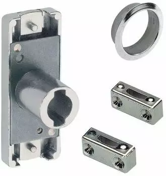 Hettich Prestige 2000 Zylinder-Schubstangenschloss Z23, links, &Oslash;18mm, Stahl vernickelt (45742)