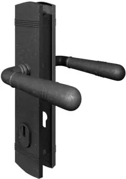 MS Beschl&auml;ge Schutzbeschlag Langschild antik grau Dr&uuml;cker/Dr&uuml;cker DIN 10/92