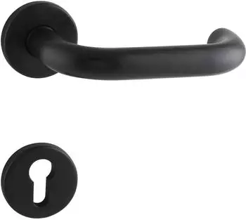 Hoppe Paris Dr&uuml;ckergarnitur U-Form auf Rosette BB, edelstahl matt (12163685)