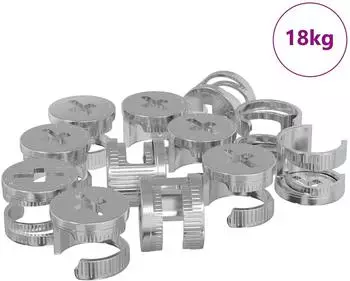 vidaXL Zapfenschloss-Muttern 8372 Stk. silber Metall
