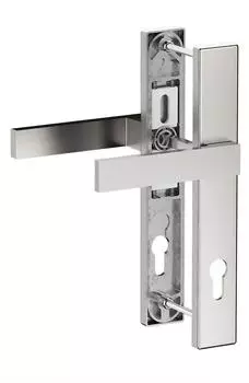 MS Beschl&auml;ge Schmalrahmengarnitur T&uuml;rdr&uuml;cker Edelstahl-Optik 92mm, TS 39-54mm (11-05-99-96-HAN)